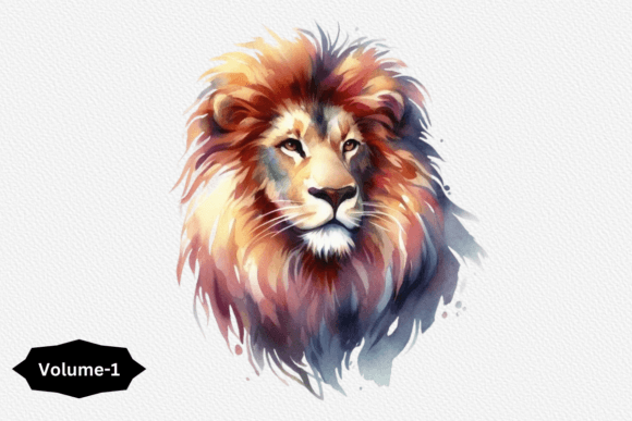 Download Watercolor Lion Clipart Illustrations - Illustration Collection