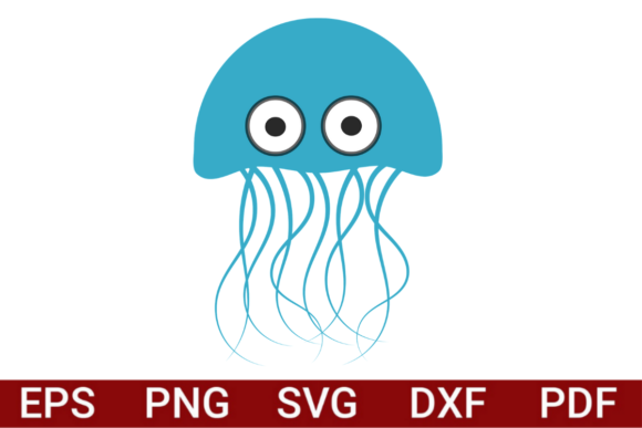 Download Cartoon Jellyfish SVG/PNG Illustration - Illustration Collection